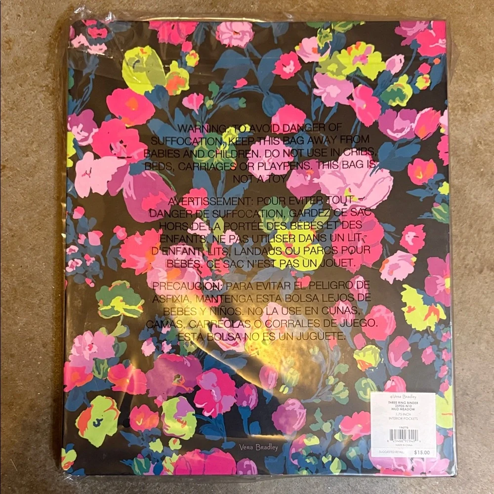 Vera Bradley Colorful Floral Binder